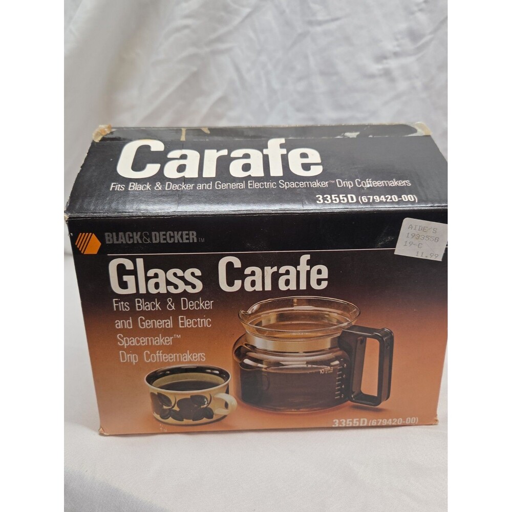 Vintage BLACK+DECKER 3355D 10 Cup Glass Carafe Replacement Spacemaker GE Pot